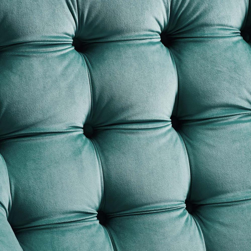 Suggest Button Tufted Performance Velvet Lounge Chair - Teal