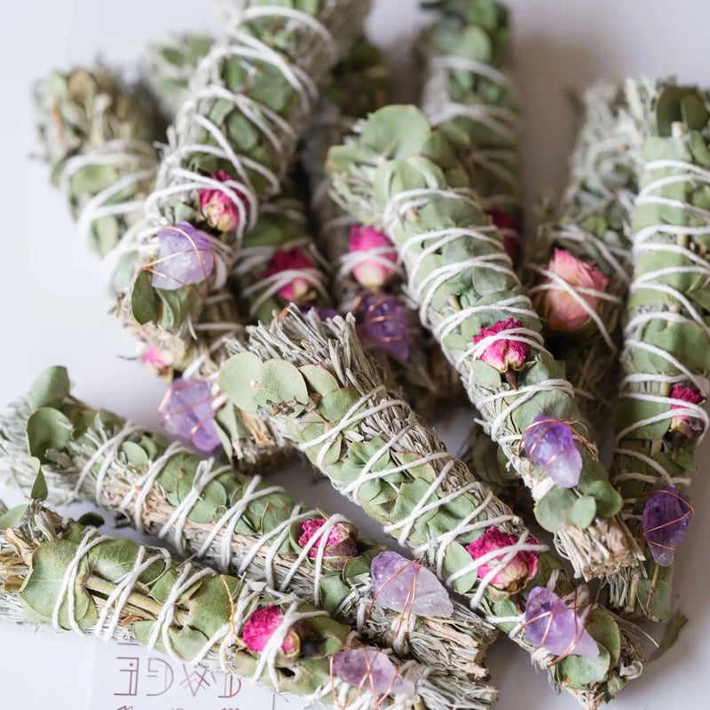 Eucalyptus Sage Smudge with label.