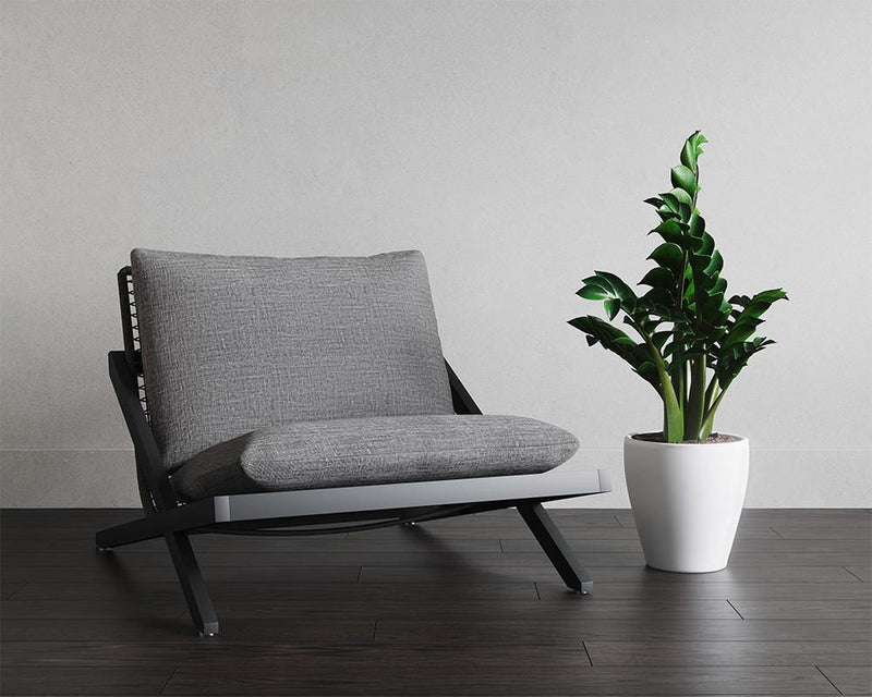 Bari Lounge Chair - Charcoal - Gracebay Grey