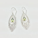 Alloy Rhinestone Cutout Earrings