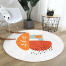 Boho Round Rug, Bohemian Area Carpet, Non Slip Decorative Floor Carpet