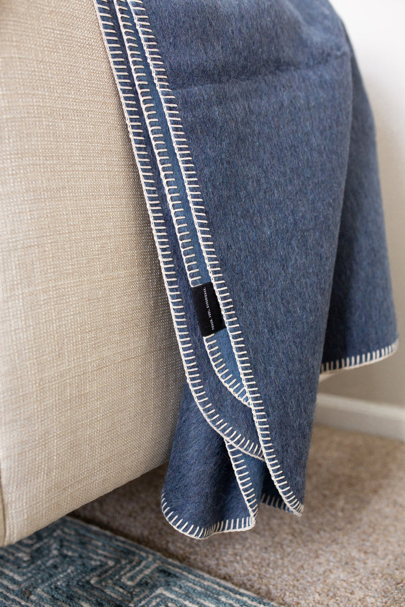 Descanso ALPACA BLEND Throw - Navy Heather