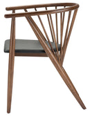 Danson Dining Chair-Black Leather