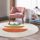 Abstract Boho Home Decorative Washable Round Rug | Homeezone