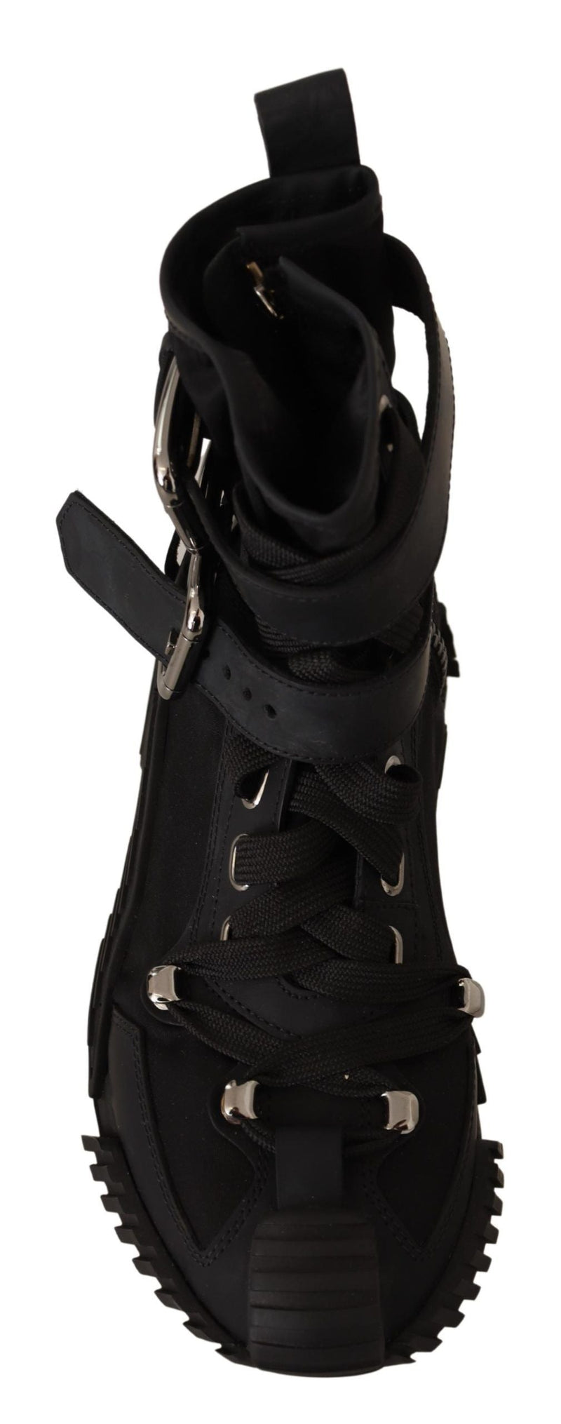 Dolce & Gabbana Black Trekking Boots High Cut Sneakers Shoes