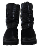 Dolce & Gabbana Black Boots Padded Mid Calf Winter Shoes
