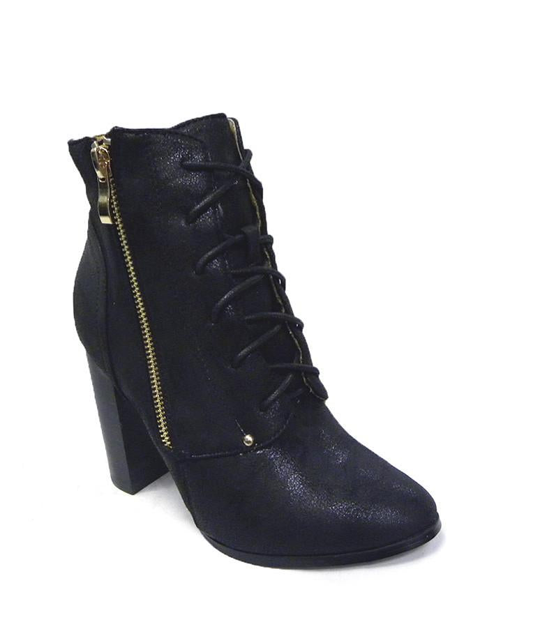 Black Bootie with Zippers