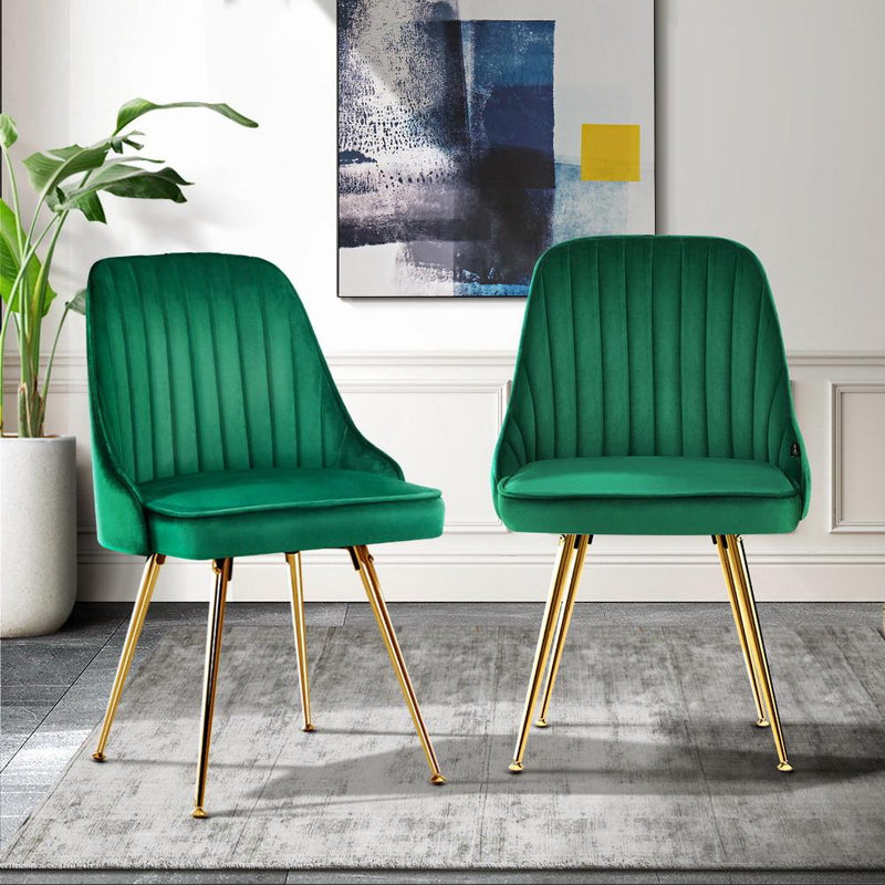 Artiss Set of 2 Dining Chairs Retro Chair Cafe Kitchen Modern Metal
