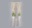 Boho Macrame Wall Hanging Dual Planter