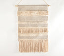 Handwoven Cotton Neutral Bayadere Wall Hanging