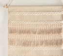 Handwoven Cotton & Wool Neutral Fringed Wall Hanging