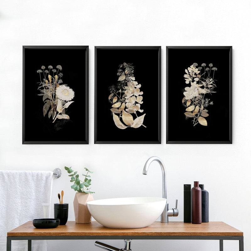 Bathroom decor for walls | set of 3 wall art prints