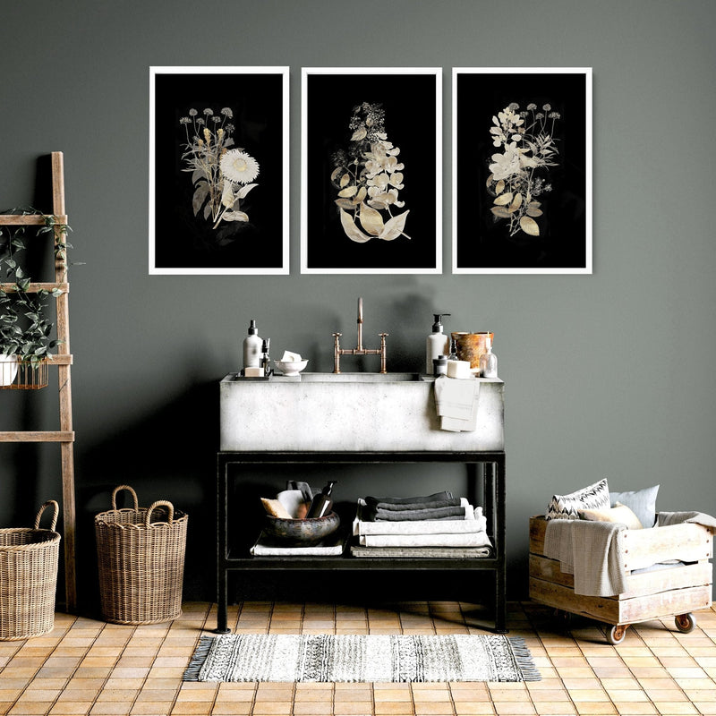 Bathroom decor for walls | set of 3 wall art prints