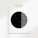 Black and White Circle Art Print