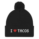 I Love Tacos Pom-Pom Beanie