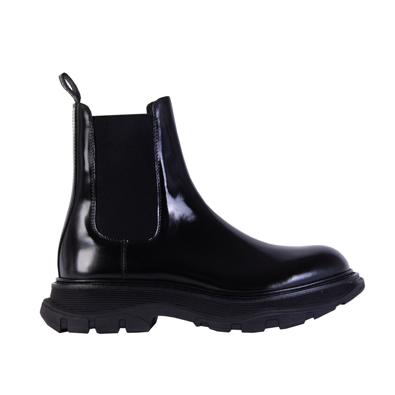 Alexander McQueen Black Leather Chelsea boots