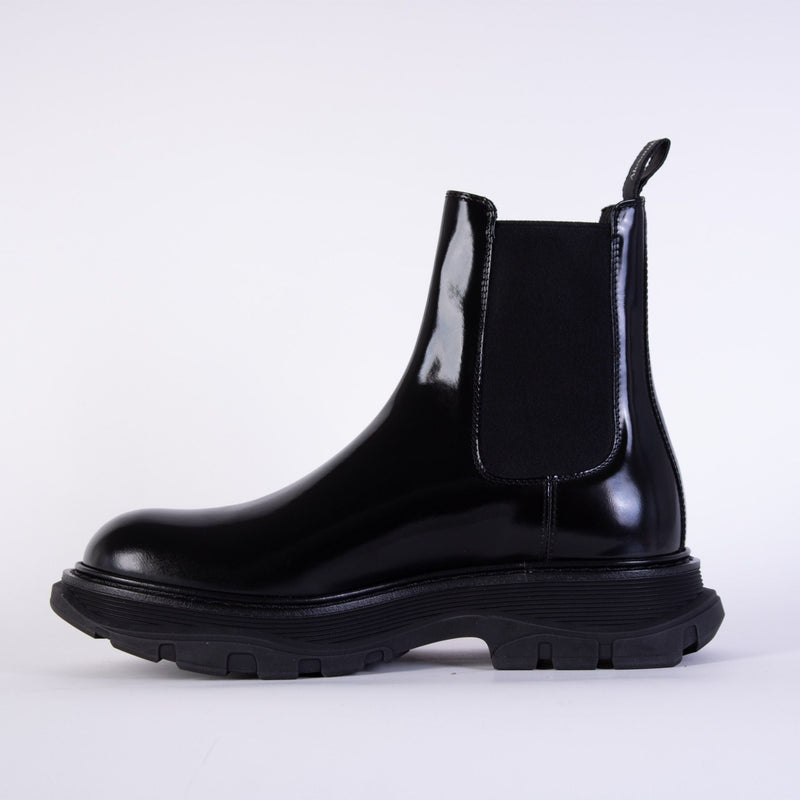 Alexander McQueen Black Leather Chelsea boots