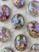 Aura Flower Agate Palm Stone