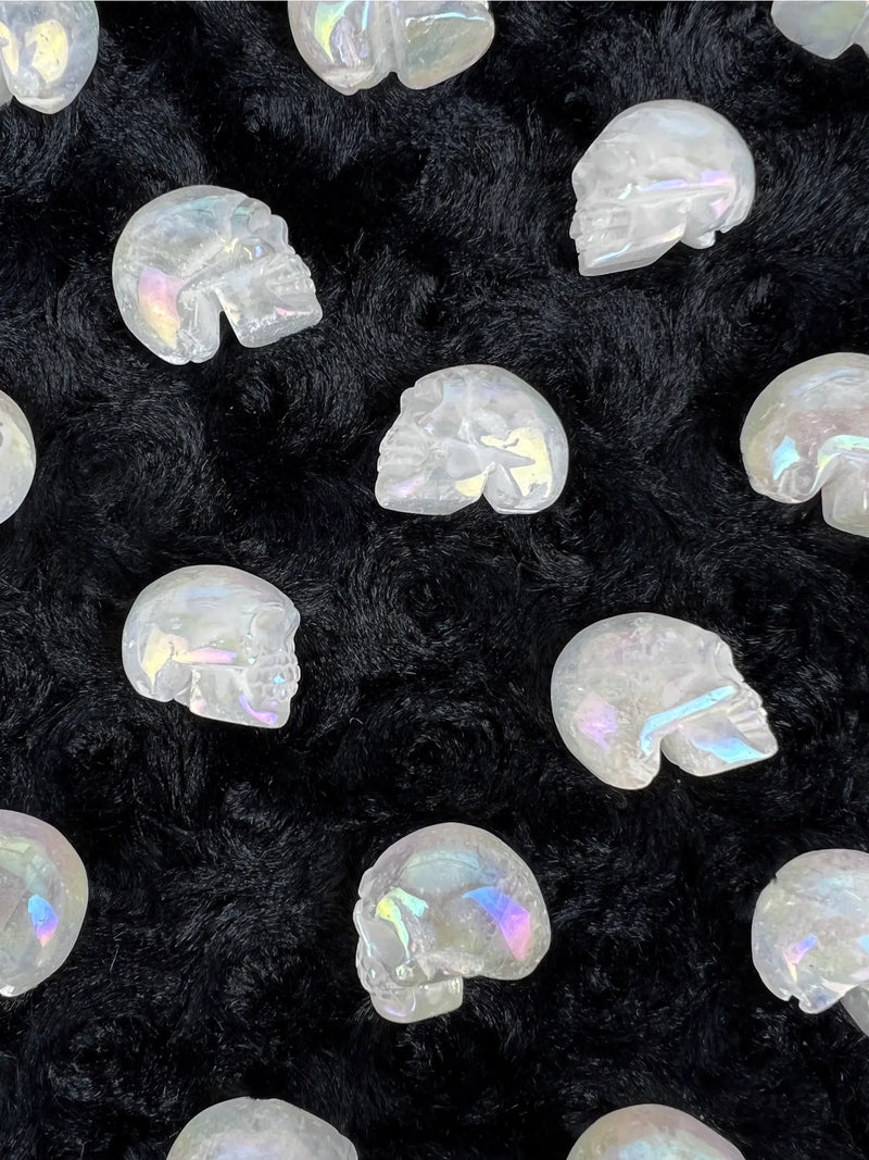 Aura Clear Quartz Skull