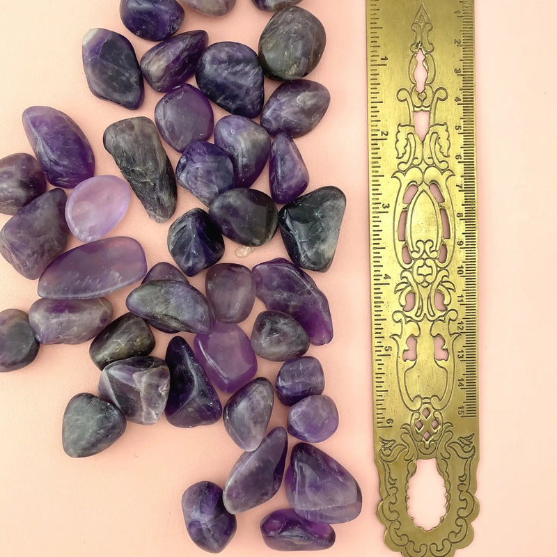 Tumbled Amethyst Gemstones Loose