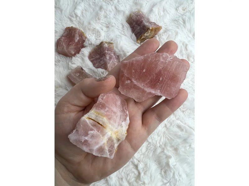 Raw Pink Caribbean Calcite Rough Stone