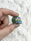 Aura Green Adventurine Skull