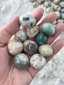 Green Flower Agate Tumble