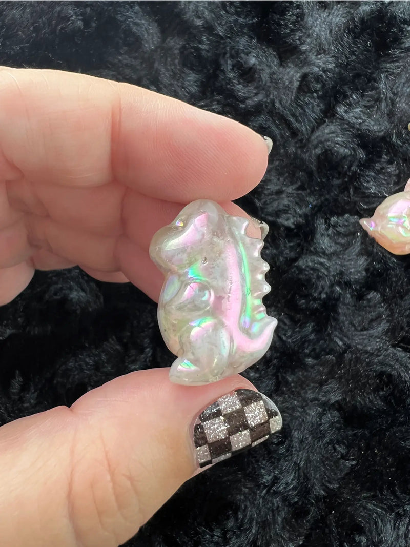 Aura Flower Agate Dinosaur