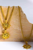 Sun Pendant Copper Necklace
