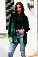 Button Up Pocketed Long Sleeve Jacket