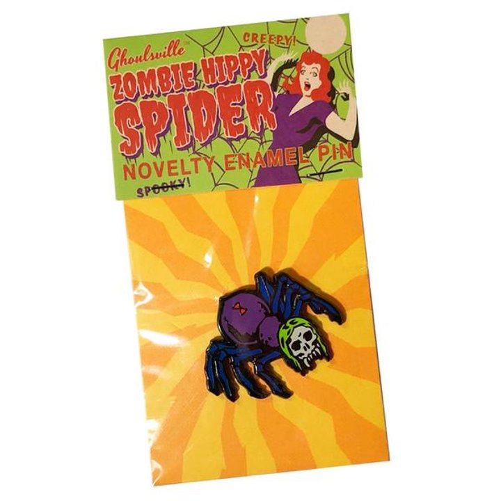 Retro-a-go-go Zombie Spider - Enamel Pin - Darkest Hour Apparel