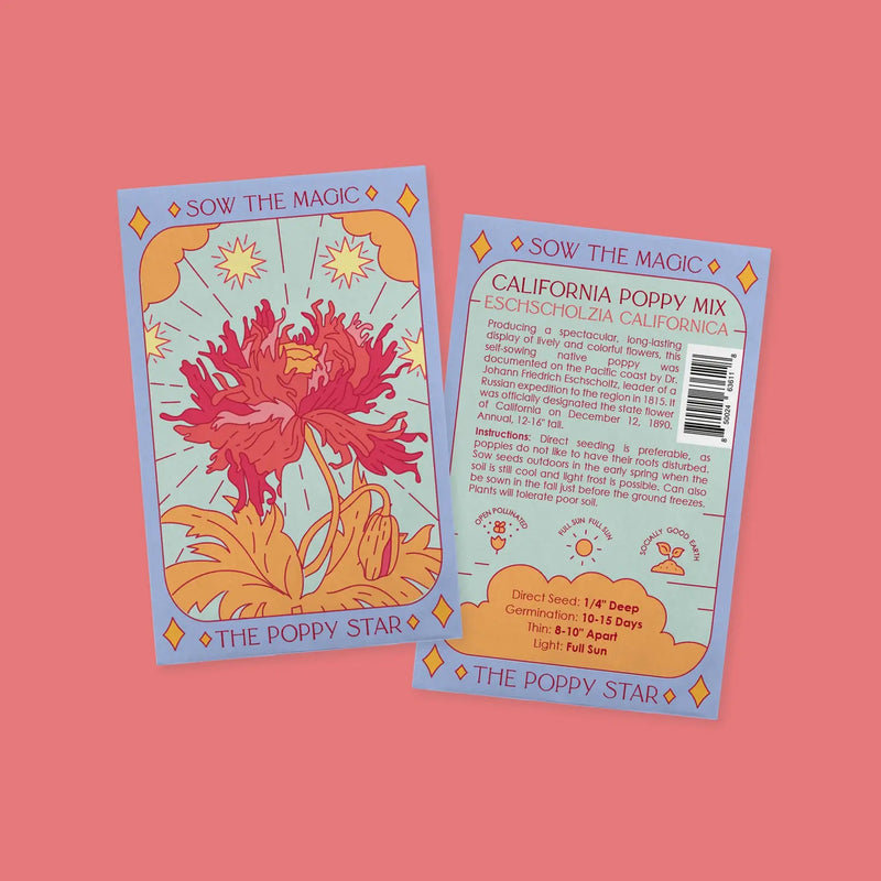 The Poppy Star Tarot Garden + Gift Seed Packet