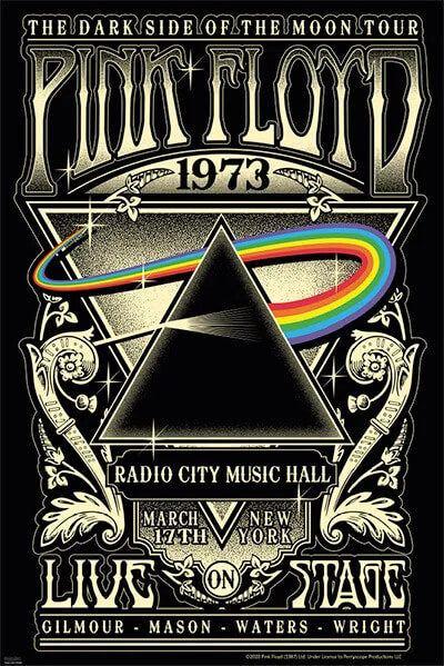 Black Ball Corp PINK FLOYD - Carnegie Hall 72 - Darkest Hour Apparel