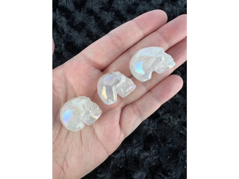 Aura Clear Quartz Skull