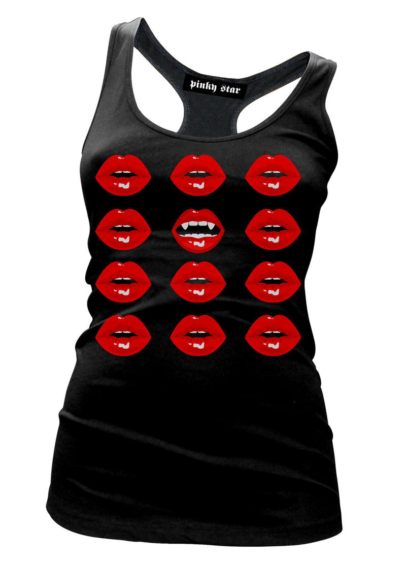 PINKY STAR Vamp Kiss - Racerback Tank - Darkest Hour Apparel