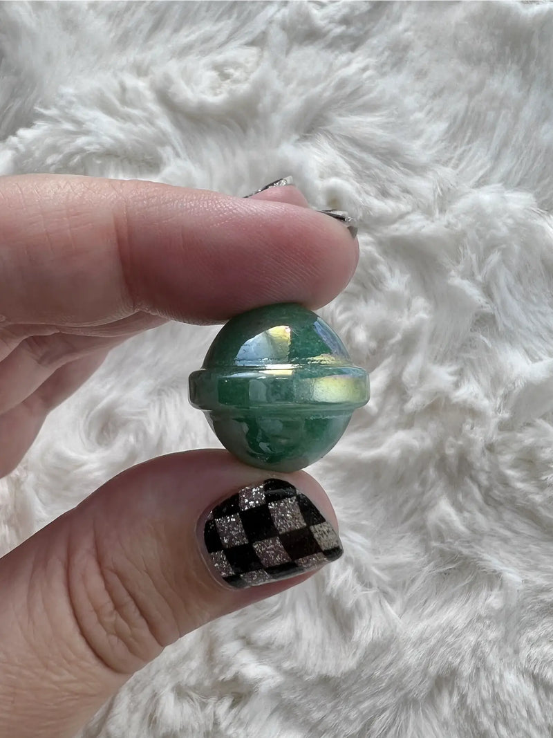 Aura Green Adventurine Mini Planet