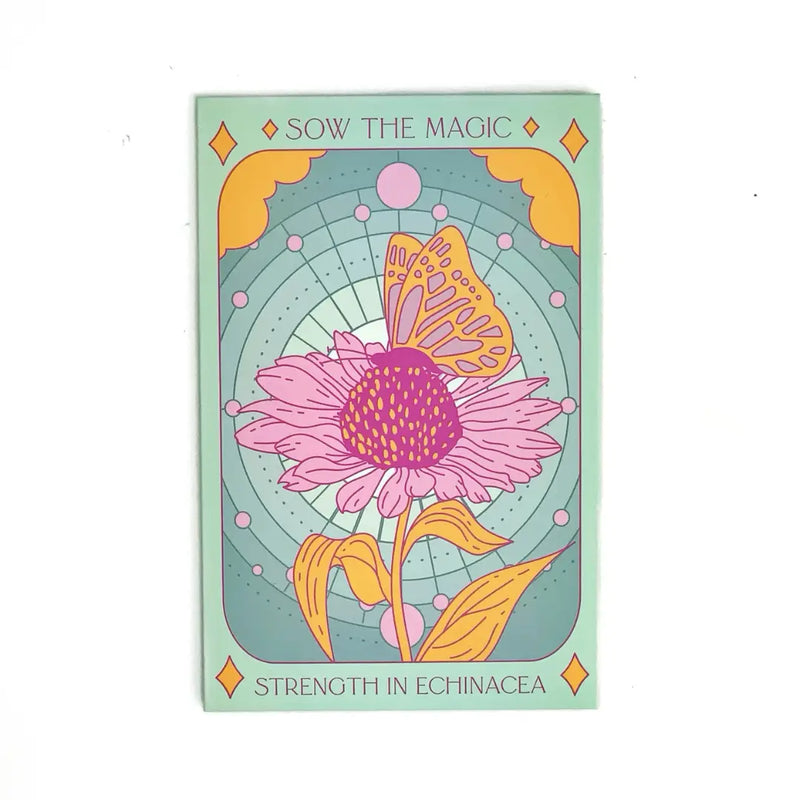 Strength in Echinacea Flower Tarot Garden + Gift Seed Packet