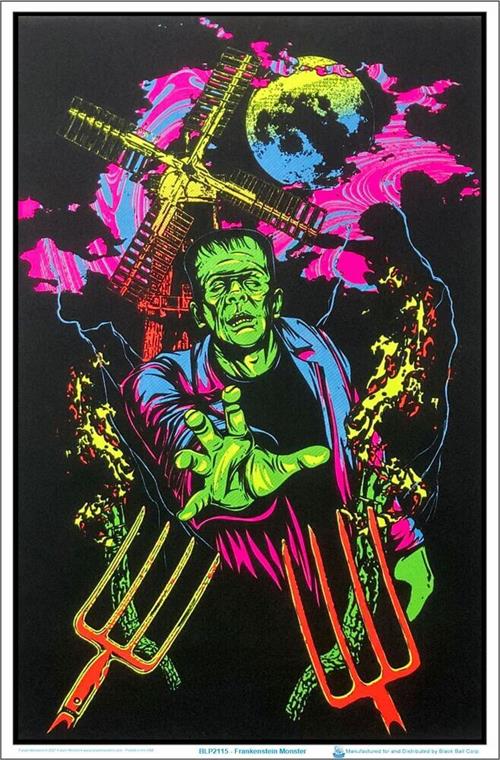 Black Ball Corp Frankenstein Black Light Poster - Darkest Hour Apparel