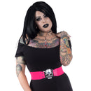 KreepsVille666 Silver Skull evil elastic waist belt S-3X - Darkest Hour Apparel