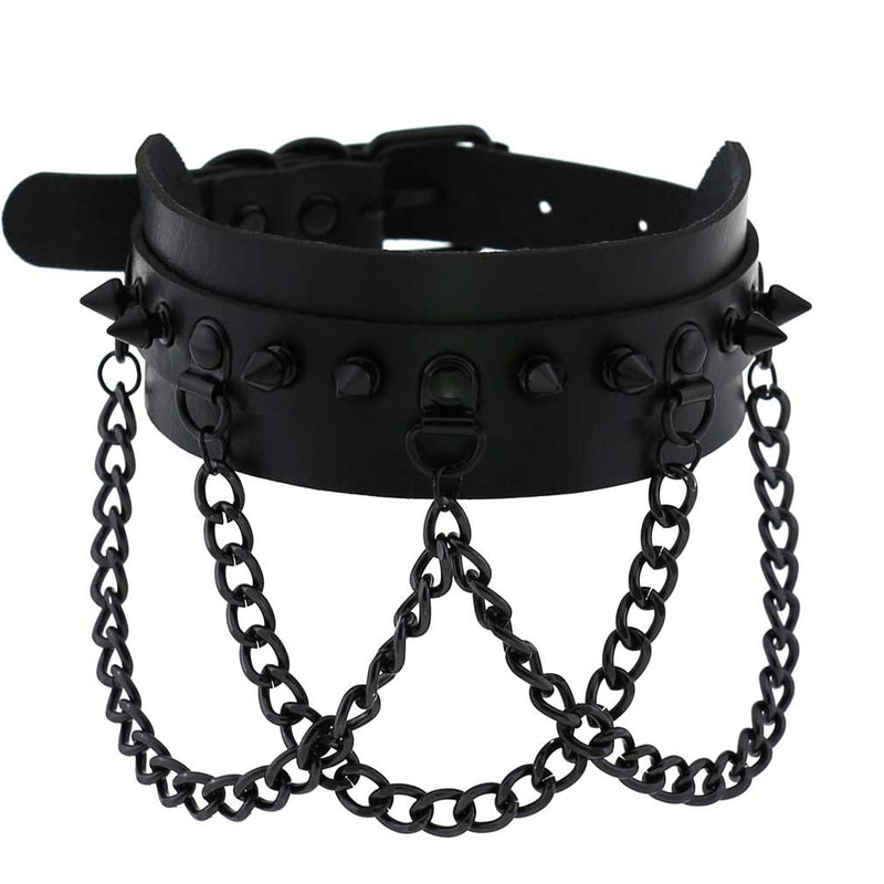 Darkest Hour Apparel Spiked Chain Choker - Darkest Hour Apparel