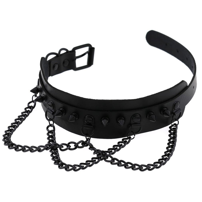 Darkest Hour Apparel Spiked Chain Choker - Darkest Hour Apparel