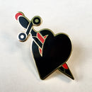 Disburst Heart and Dagger Enamel Pin - Darkest Hour Apparel