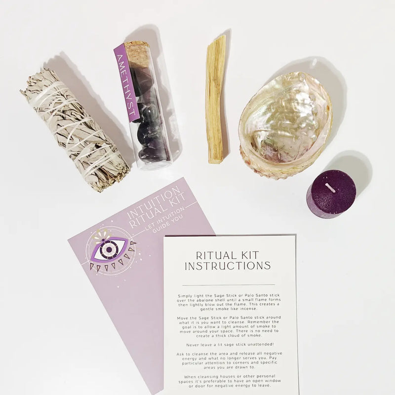 Intuition + Guidance Ritual Spell Kit Protection w Amethyst