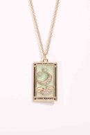 Tarot Card Pendant Stainless Steel Necklace