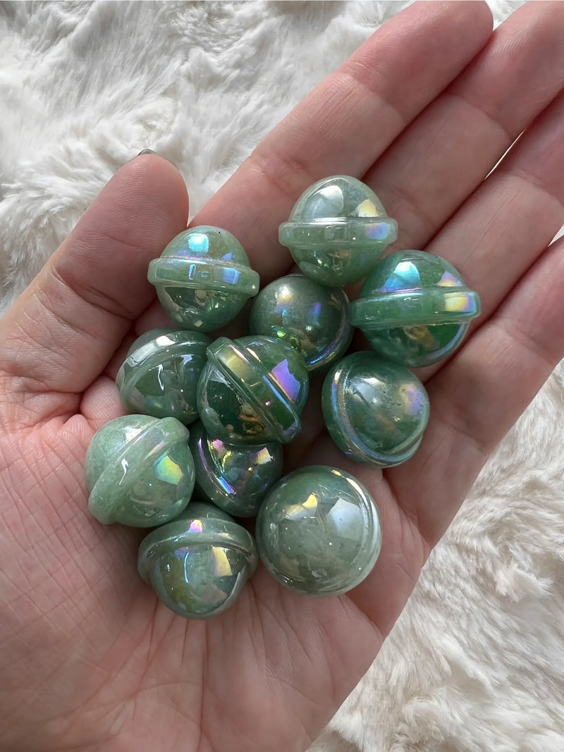 Aura Green Adventurine Mini Planet