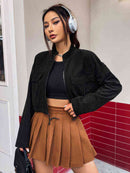 Zip-Up Drawstring Jacket