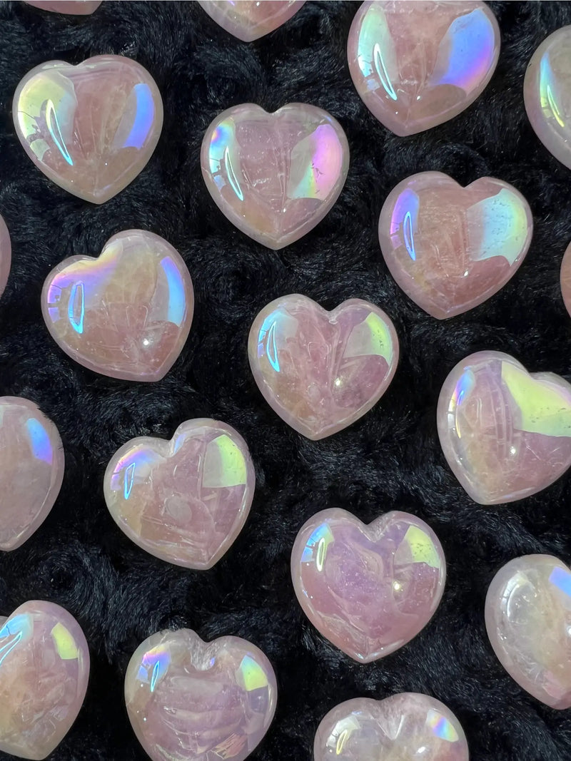 Aura Rose Quartz Heart