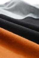 Color Block Mock Neck Sweater