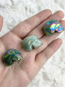 Aura Green Adventurine Skull