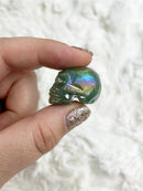 Aura Green Adventurine Skull